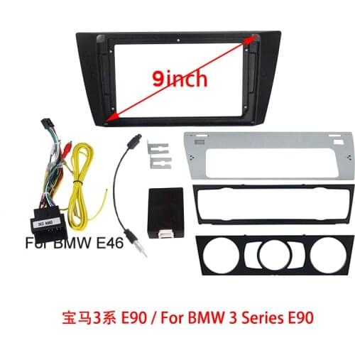 2Din Car Radio Fascia DVD Player Audio Frame Install Panel Fascias Dashboard Trim Kit for BMW E90/E39/E53/E46