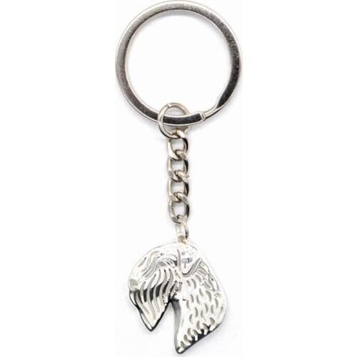 Fashion Lovers' Soft Coated Wheaten Terrier Key Chains Women Jewelry Alloy Dog Shaped Key Chains