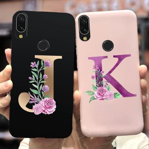 For Xiaomi Redmi 7 Case Cute Letters Silicone Soft TPU Phone Cases For Xiaomi Redmi 7 Redmi7 Back Cover 6.26'' Shockproof Bumper