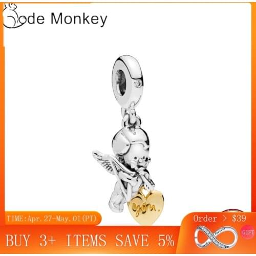 CodeMonkey 100% 925 Sterling Silver New Arrival Cupid Beads Charms For Love DIY Jewelry Hot Sale For Women Party Gift CMC007