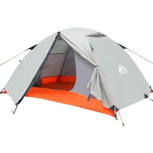 Tent Double Layer Backpacking Tent 3-4 Season 1-2-person Aluminum Rod Windproof Waterproof for Camping Hiking Travel Hot Sale 1