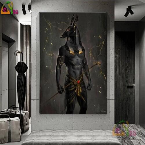 Egypt Anubis 5D Diy Diamond Painting God Pattern Embroidery Full Square Round Mosaic Set Egyptian Symbols Home Decor Wall Art