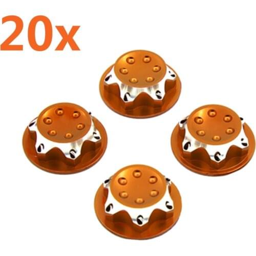20pcs Aluminium Wheel Hub Kit Antidust Cover 17mm HEX Nut For RC 1:8 Model Car Anti-skid Wheel Cover Toy Part Supplies TEAM C