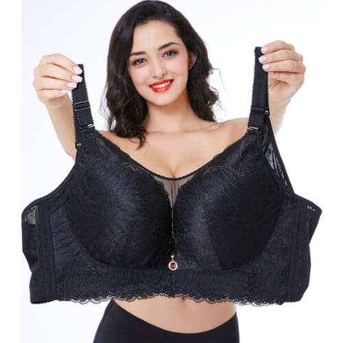 Fashion Bra Set Sexy Girls Thin No Padded Plus Size Bra 52E For Big Breast