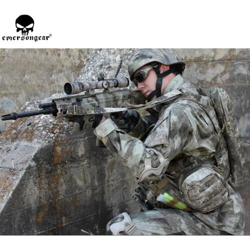 EMERSONGEAR A-TACS Uniform Set-ARMY Style Combat Uniform Military Hunting Accessories Camouflage Shirt Tactical Pants EM6906