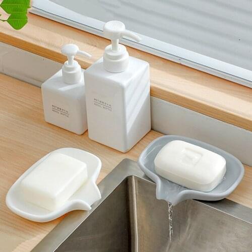 Creative Bathroom Silicone Soap Dish Portable Anti-Slip Soap Sponge Drip Tray Shower Soap Holder Bathroom Accessories