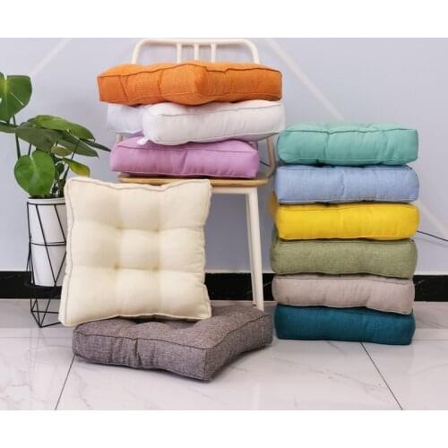 Square Pouf Tatami Cushion Pillow Floor Cushions Linen Cotton Seat Pillow Pad Throw Pillow Cushion