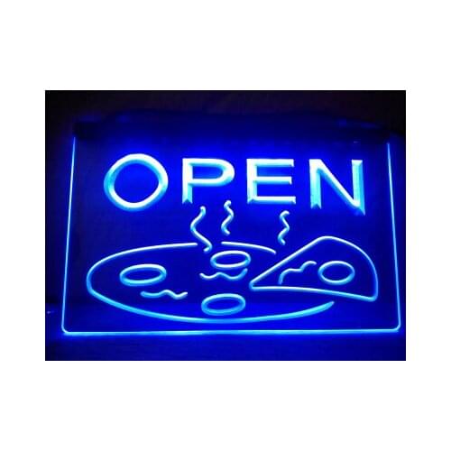 LB496- OPEN Pizza Display Cafe NEW NR LED Neon Light Sign home decor crafts