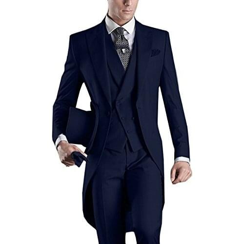 Custom Made Summer Slim Fit 2020 Long Tailor Made Men Suit 4 Colors Tuxedos Masculino (Jacket+Pants+Vest+Tie) Morning Man Suit