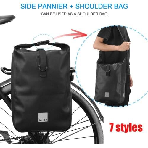 Multifunctional Cycling Bicycle Bike Rear Seat Trunk Bag Large Capacity Outdoor Sports Pouch Rack Panniers Shoulder Handbag