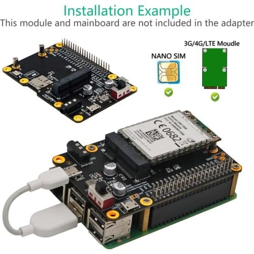 Base HAT Module Computer Safety Parts 3G/4G/LTE Households for Raspberry Pi/Samsung ARTIK/Latte Panda/ASUS Tinker
