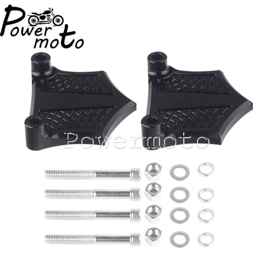 Motorcycle 0.89" Black Front Fender Brackets Spacer Kits For Harley Touring 2014-2019 Lowers 2014-2018 Mudguard Mounting Bolts