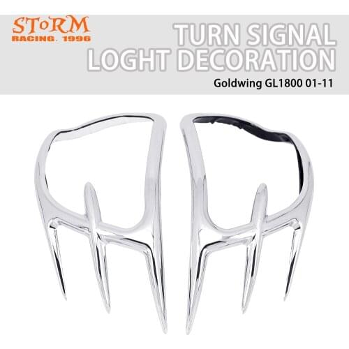Motorcyce Chrome Turn Signal Lights Cover Decoration For Honda Goldwing GL1800 GL 1800 2001-2011 02 03 04 05 06 07 08 09 10 11
