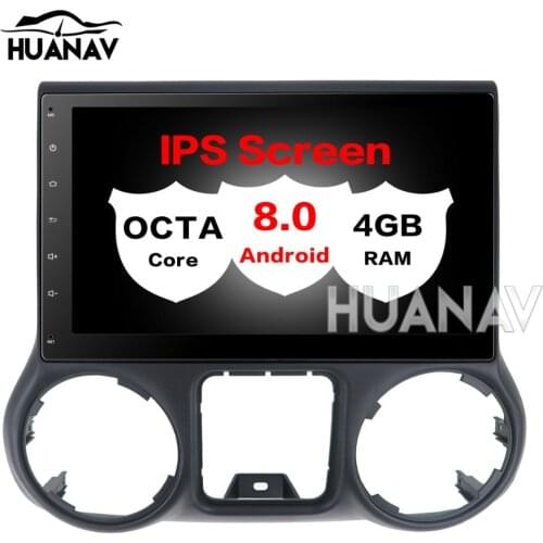 10.1'' Big screen Car stereo GPS For Jeep grand wrangler 2011-2016 auto multimidia 1 din radio no DVD Player Android 8 4GB+32GB