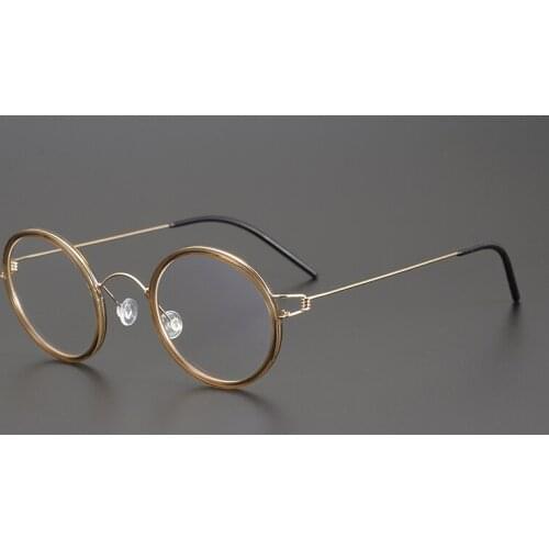 Vintage glasses frame men Retro Designer round Titanium optiacl eyewear Myopia reading women prescription clear eyeglasses