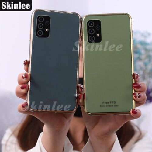 Skinlee Case For Samsung Galaxy A32 Soft Electroplate Plating Shockproof Bumper Phone Cover For Samsung M32 Case