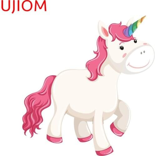 UJIOM Unicorn Sticker Cartoon Lovely Wallstickers Room Decor House Art Decoration Wallpaper Home PVC Removable Decals