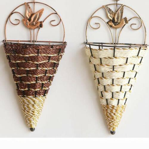 New Creative Design Home Art Flower Pots Wall Hanging Green Plant Wall Conical Shape Hanging Planter Pot Flower Holder Ornament