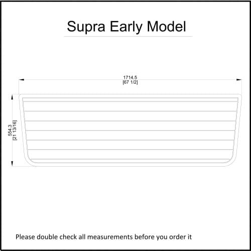 Supra Early Model Swim Platform Pad Boat EVA Teak Decking 1/4" 6mm