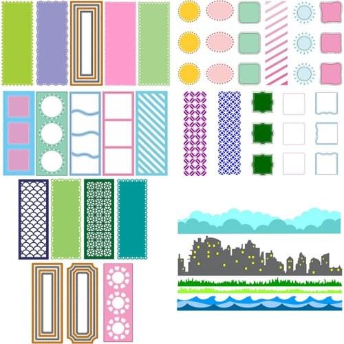 Rectangular Slimline Different Styles Frame Metal Cutting Dies Scrapbooking Album Paper Diy Cards Crafts New Embossing Dies 2020