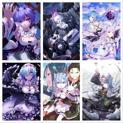 Re:Life In A Different World From Zero Retro Posters Canvas Painting Anime Posters Wall Decor Poster Wall Art Picture Home Decor