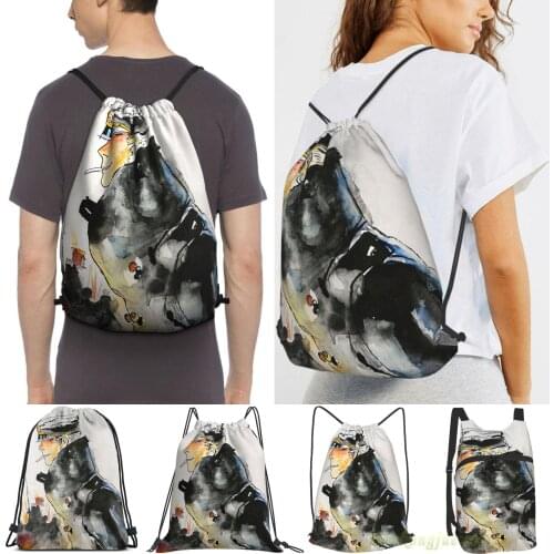 Corto Maltese Women Purpose Drawstring Backpack Bags Men Outdoor Travel Backpacks For Gym Training Swimming Fitness Bag