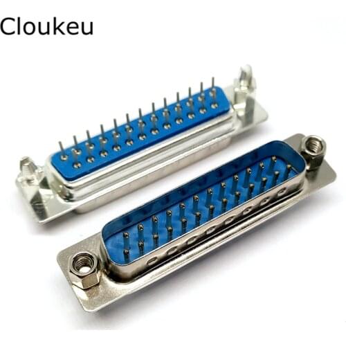 With fixed screw DP25 pin Male Insert plate type PCB Connector DB25 serial port adapter 100Pcs