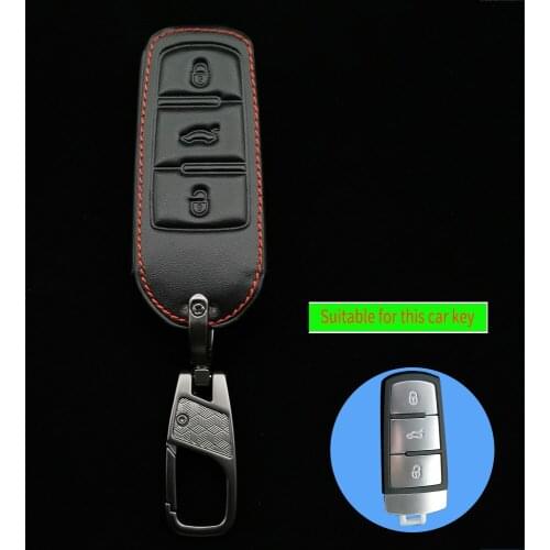 The Latest Hot Sale Leather 3-Button Smart Remote Key Case For Volkswagen Vw Cc Passat B6 B7 Passat 3ccc Car Cover Accessories
