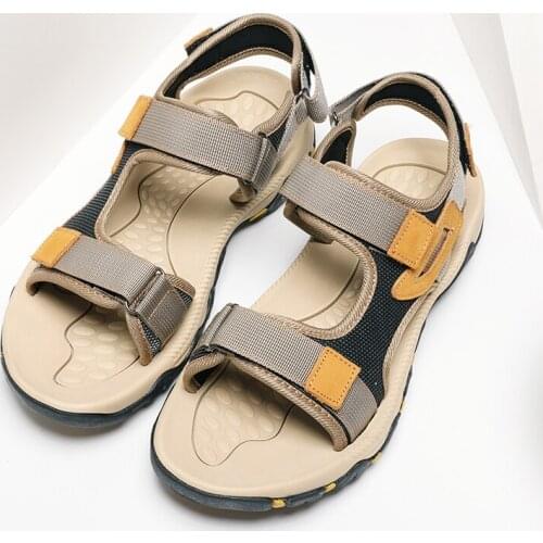 Summer Hot Sale Open-toe Casual Sandals Men Outdoor Non-slip Thick-soled Sandals Male Comfortable Buckle Mens Walking Sandals