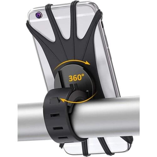 Silicone Bicycle Phone Holder Motorcycle for IPhone 12 11 pro max 7 8 plus X Xr Xs Mobile Phone Stand Bike GPS Clip Quick Mount1