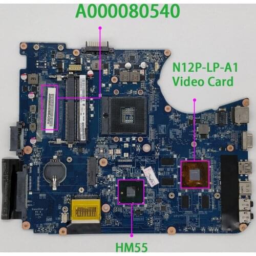 Blue Color A000080540 DABLGDMB8D0 w GT540M Graphics for Toshiba Satellite L750 L755 Notebook PC Laptop Motherboard Mainboard