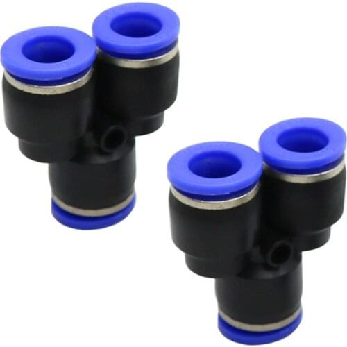 6 mm Slip-lock Y connector for Low Pressure Mist Cooling Nozzle connector Industrial dust removal Pipe joint 2 Pcs