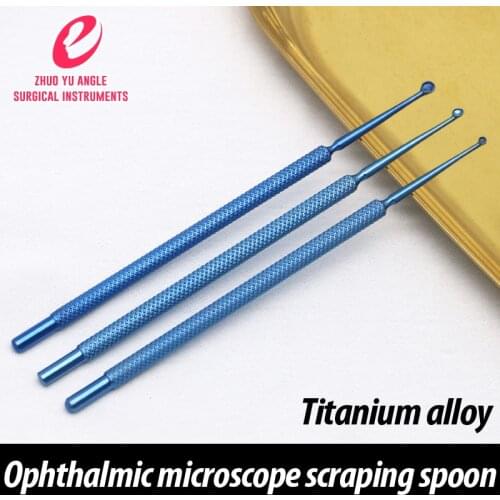 Titanium alloy ophthalmic instruments and tools for eye scraping spoon single head scraping spoon metarine gland sharp spoon