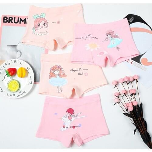 4 Pieces/lot Underwear For Kids Boys Girls Underpants Panties Cartoon Cute Soft Breathable Cotton Boxers Briefs High Quality Hot