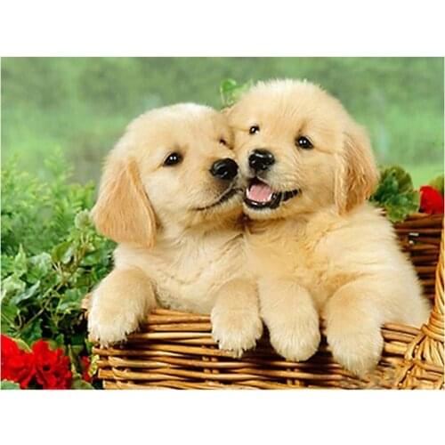 Animal Dog DIY Embroidery 11CT Cross Stitch Kits Craft Needlework Set Cotton Thread Printed Canvas Dropshipping New Design