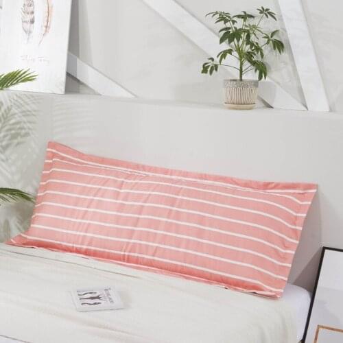 1.2/1.5m Rectangle Pillowcase Pink Blue Long Pillow Cover Decorative Skin-friendly Soft Double Bed Pillow Case Bedroom Sofa for
