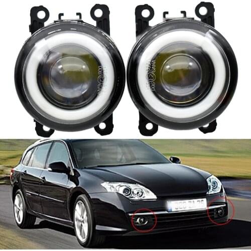 1pair Car LED Bulb H11 Fog Light + Angel Eye Daytime Running Light DRL 12V For Renault Laguna 3/III Grandtour 2007-2012