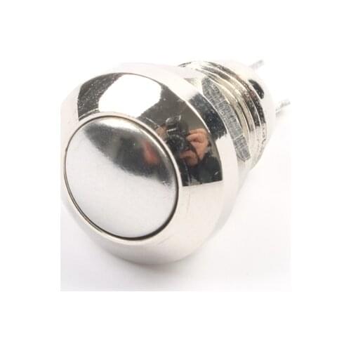 1pc 8mm Momentary Metal Stainless Steel Horn Doorbell Bell Push Button Switch Waterproof Car Auto Engine PC Power Start Starter
