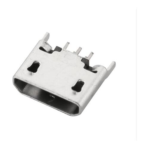 10pcs Flat Mouth MICRO USB Vertical 5pin 180 degrees connector For Mobile phone Mini jack 5P Direct plug-in connectors