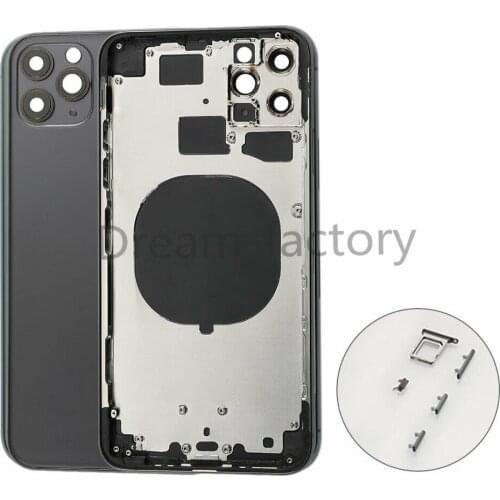 10PCS Back Rear Housing Battery Cover frame with Part Side Buttons for iPhone 11 Pro Max