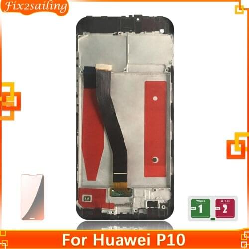 100%Tested LCD Display Touch Screen Digitizer For Huawei P10 VTR-L09 VTR-L10 VTR-L29 LCD Screen With Frame For Huawei P10
