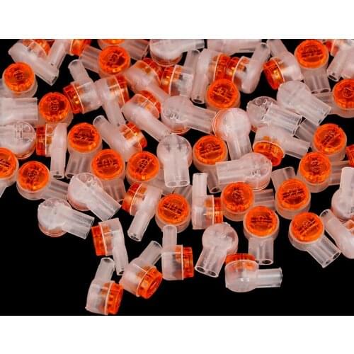 100pcs Waterproof Connector Crimp Connection Terminals K2 Connector Wiring Ethernet Cable Telephone Cord Terminals