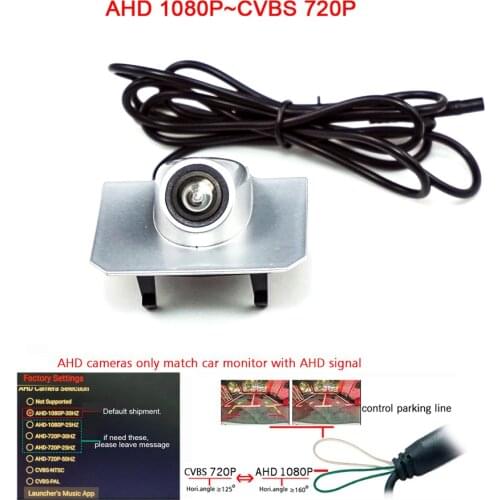 180deg CCD Front camera for Land Rover Range Rover Evoque forward view positive parking camera night vision AHD CVBS camera