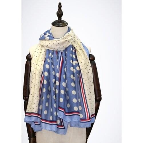 2021 Women Fashion Spot Printed Pattern Cotton Scarf Shawls Wraps Hijabs 6Colors 10pcs/lot