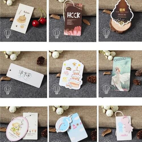 3000pcs DIY Customized Necklace Bracelet Display Tags Jewelry Package Cards Clothes Hanging Cards Customize for All Paper Tags