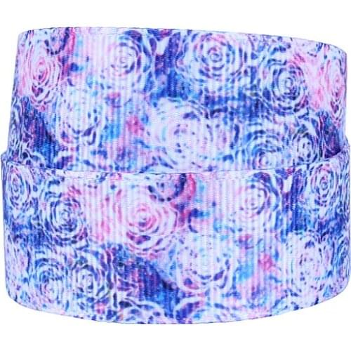 50yards/lot)FLORA Ribbons new arrival blue beautiful blossom for hair bows