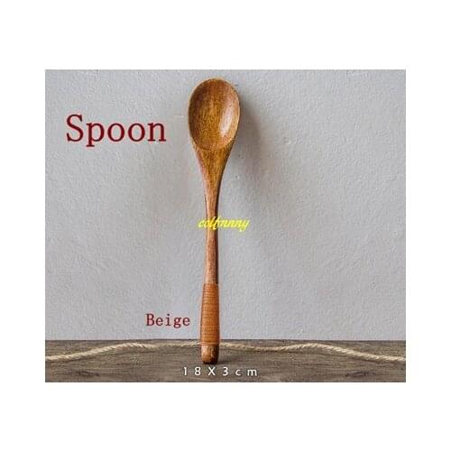 500pcs/lot 18x3cm Wooden Spoon wood Fork Cooking Utensil Ice Cream Coffee Tea Soup Teaspoon Kitchen Tools