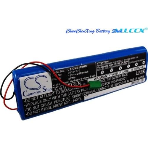Cameron sino 2000mAh Battery for Hellige EKG Cardio Smart, For GE Marquette MAC 1000,MAC 1100,MAC 1200,MAC 1500,MAC 1200ST