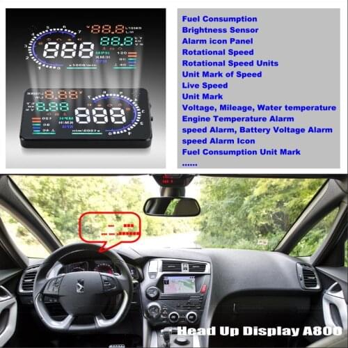 Car HUD Head Up Display For Citroen DS3/DS4/DS5 2009-2020 Auto Accessories Plug & Play DIY Do It Youself Safe Driving Screen