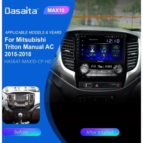 Dasaita 9" Car Radio IPS Screen Android 10.0 for Mitsubishi Triton 2015 2016 2017 2018 GPS Navigation TDA7850 BT 5.0 Autoradio